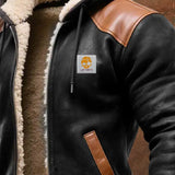 Andrew | Winterjas met leren details en getailleerde pasvorm