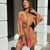 Lisanne | Zomerjurk met kleurrijke print en luchtige pasvorm