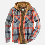 Winterjas met patchwork ruitpatroon en elegante pasvorm