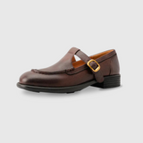Retro schoenen met klassieke lijnen en comfortabele lage hak