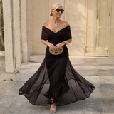 Mikaela | Elegante off-shoulder maxi-jurk met zeemeerminpasvorm
