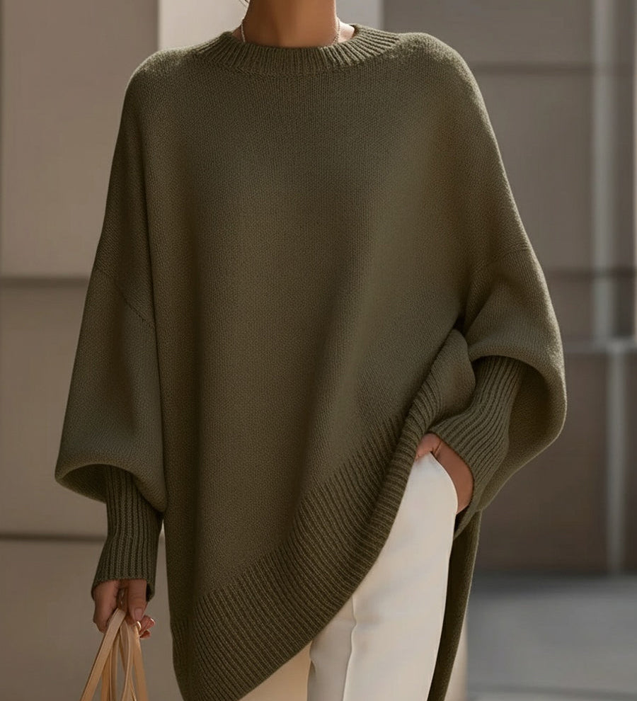 Oversized trui met zachte stof en elegante pasvorm