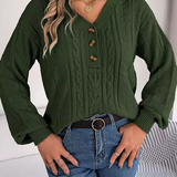 Olivia | Trui met knoopdetail op schouders en zachte comfortabele stof