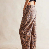 Katoenen barrel jeans met relaxte pasvorm en wide-leg model