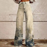 Boheemse broek met elegante pasvorm voor lente en zomer