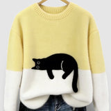 Hoodie met kattenprint en zachte katoenmix voor casual comfort