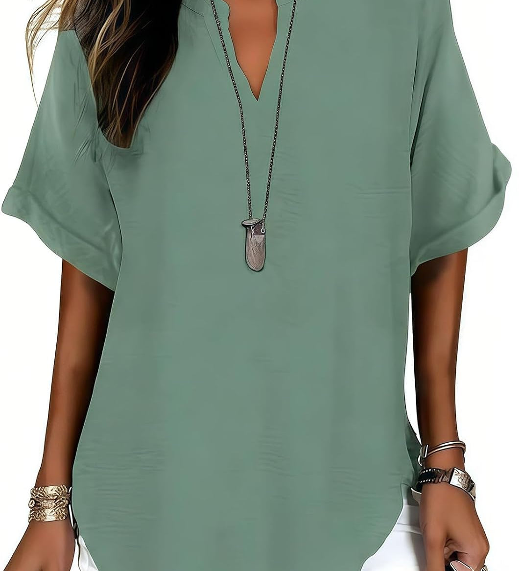 Nova | Elegante V-hals blouse voor elke dag - 1+1 GRATIS