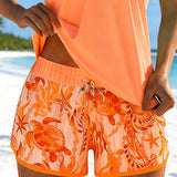 Tankini Stijlvolle Zeeprint Splits