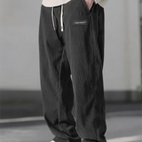 Corduroy broek met zachte ribstof en relaxte pasvorm