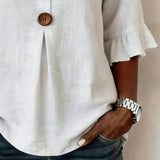 Carmen | Blouse met V-hals en knoopsluiting voor dagelijks gebruik