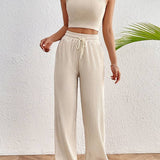 Nia | Tweedelige set met crop top en high-waist broek voor casual chic