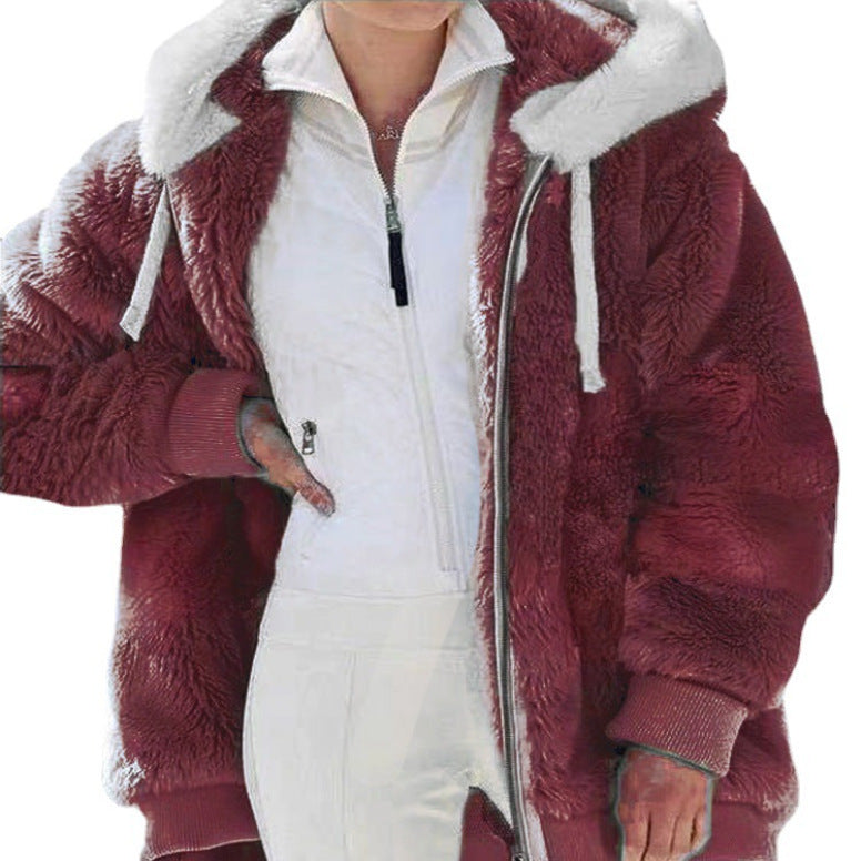 Winterjas met capuchon en getailleerde pasvorm voor elegante warmte