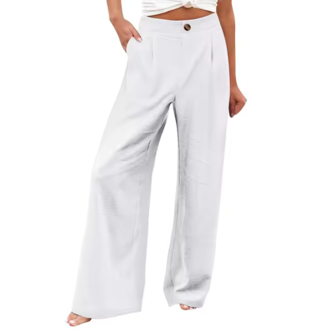 Elena | Wide-leg broek met vloeiende pasvorm en tijdloze elegantie