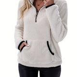 Aleah | Fleece trui met halve rits voor warmte en comfort