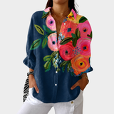 Lichte en Kleurrijke Gedrukte Blouse