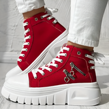 Hoge sneakers met brede teenruimte en voetboogondersteuning