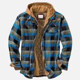 Winterjas met patchwork ruitpatroon en elegante pasvorm
