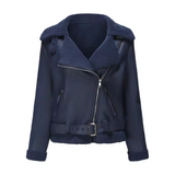 Clarissa | Leren jas met bontkraag voor warmte en stijlvolle look