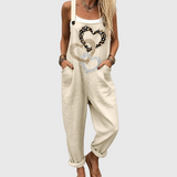 Amélia | Comfortabele Jumpsuit met Hartjesprint