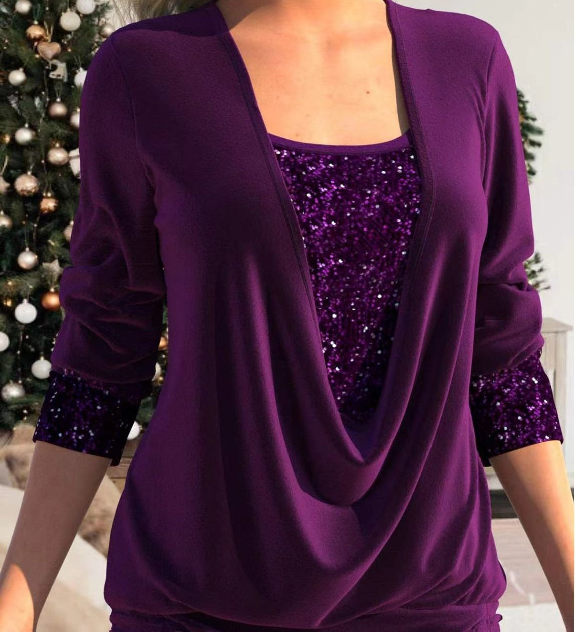 Florien | Glitter top met pailletten voor feestelijke glamour