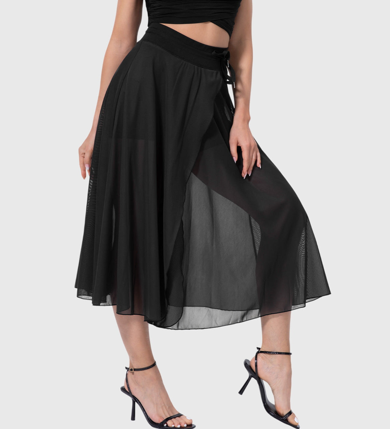 Rok met zakken en hoge taille voor een flatterend silhouet