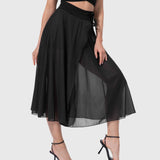 Rok met zakken en hoge taille voor een flatterend silhouet
