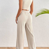 Nia | Tweedelige set met crop top en high-waist broek voor casual chic