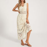 Guusje | Boho jurk met kanten details en luchtige pasvorm