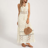 Guusje | Boho jurk met kanten details en luchtige pasvorm
