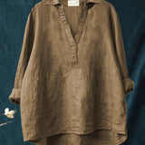 Zomerblouse met zachte stof en Franse elegantie