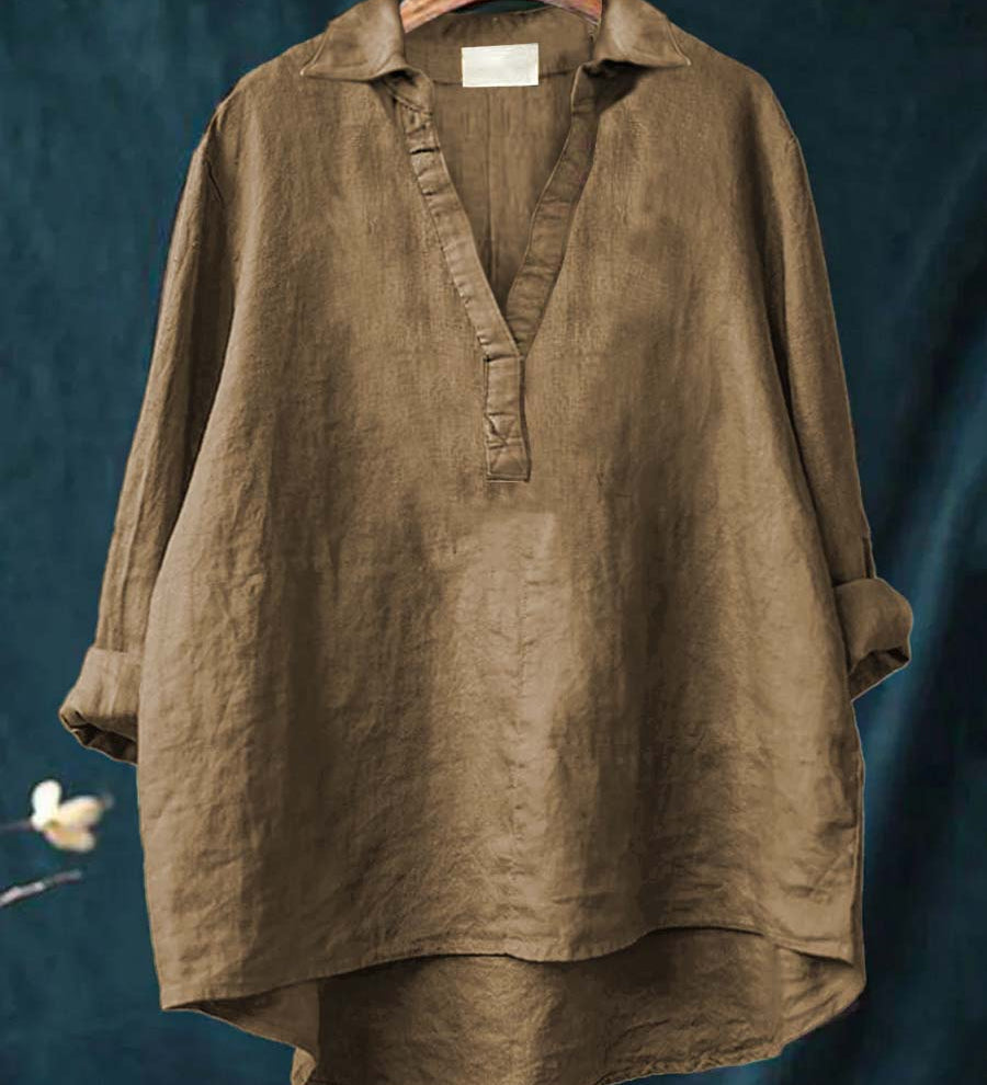 Zomerblouse met zachte stof en Franse elegantie