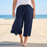Wide Leg Broek met vloeiende pasvorm en gestructureerde taille