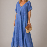 Isabelle | Elegante Blauwe A-lijn Jurk