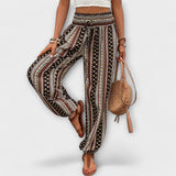 Broek met etnisch patroon en comfortabele pasvorm
