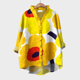 Blouse met zachte stof en exclusieve prints voor zomerse elegantie