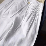 Feline | Brede Pantalon in Katoen en Linnen Mix