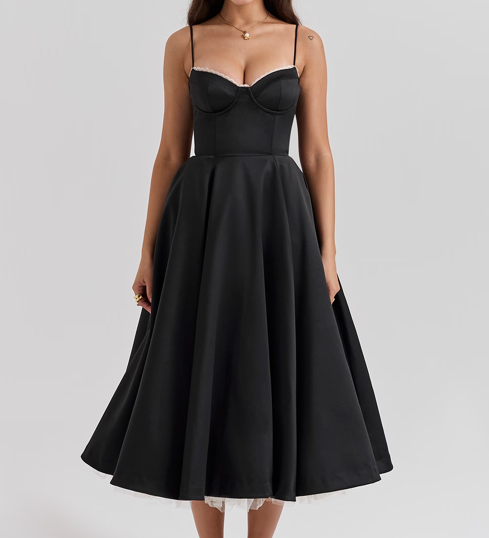 Selina | Feestjurk met zachte silhouet en taillecorrectie