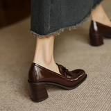 Loafer Pumps met blokhak en kwastdetails voor dagelijks comfort
