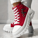 Hoge sneakers met brede teenruimte en voetboogondersteuning