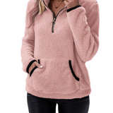 Aleah | Fleece trui met halve rits voor warmte en comfort
