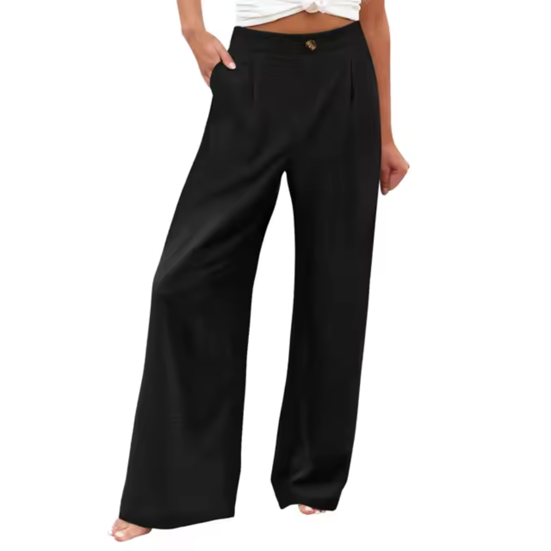 Elena | Wide-leg broek met vloeiende pasvorm en tijdloze elegantie
