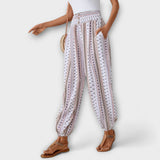 Broek met etnisch patroon en comfortabele pasvorm