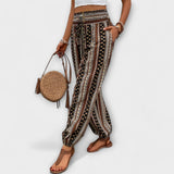 Broek met etnisch patroon en comfortabele pasvorm