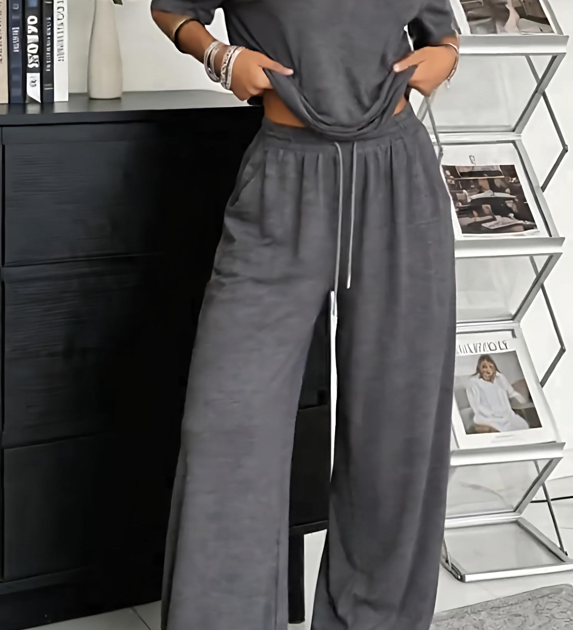 Off-shoulder set met elegante pasvorm voor casual chic