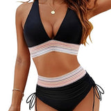 Sophie | High-waist bikini met kleurrijke tailleband