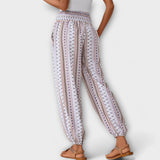 Broek met etnisch patroon en comfortabele pasvorm