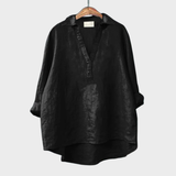 Zomerblouse met zachte stof en Franse elegantie