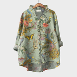 Zomerblouse met Franse elegantie en zachte valling
