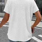 Blouse met V-hals en knopen voor dagelijks gebruik