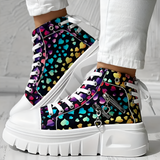 Hoge sneakers met brede teenruimte en voetboogondersteuning